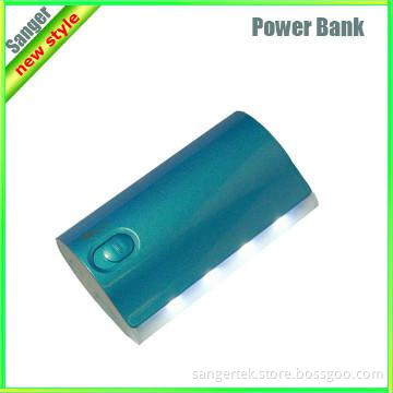 Power bank 5000mAh high capacity with  4 LED light